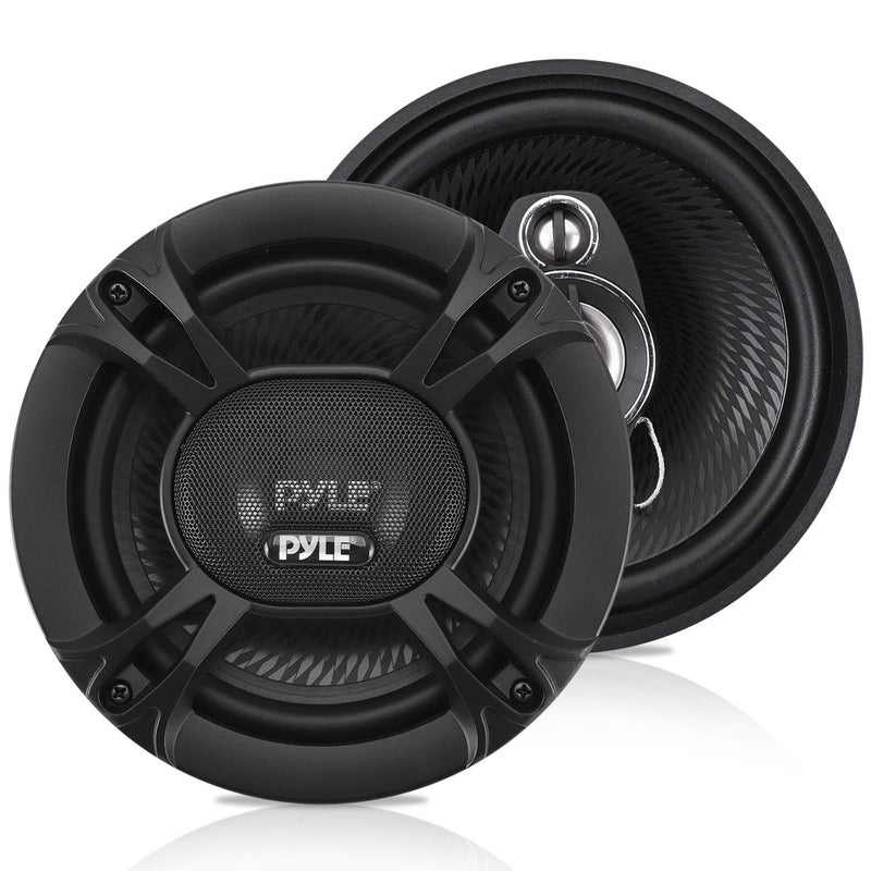 Pyle 3Way Universal Car Stereo Speakers240W 525 Triaxial Loud Pro Audio Car SpeakerUniversal OEM Quick Replacement Component Speaker Vehicle DoorSide Panel Mount Compatible PL513BK Pair Black