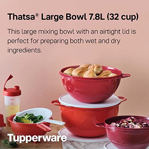 Tupperware Brand Thatsa Large Prep & Storage Bowl, 7.8L (32 Cup) - Dishwasher Safe & BPA Free - Airtight, Leak-Proof Food Container with Lid - Sturdy & Lightweight - Image 2