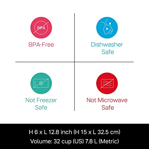 Tupperware Brand Thatsa Large Prep & Storage Bowl, 7.8L (32 Cup) - Dishwasher Safe & BPA Free - Airtight, Leak-Proof Food Container with Lid - Sturdy & Lightweight - Image 4