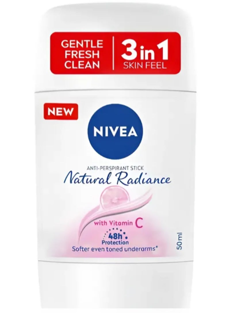 Nivea NIVEA Antiperspirant Stick for Women, 48h Protection, Natural Radiance Vitamin C, 50ml - Image 2