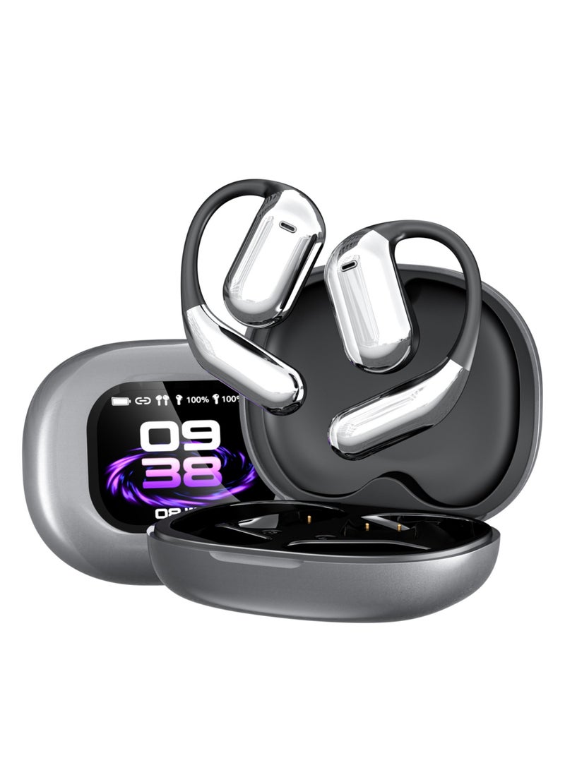 سماعات بلوتوث YYK-Q16Pro بشاشة لمس، تصميم أذن مفتوحة، سماعات للأذن المعلقة، عمر بطارية طويل للغاية، تقليل الضوضاء عالي الجودة للصوت الرياضي - Image 1