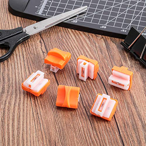 Mudder 15 Pieces Paper Cutter Replacement Blade with Security Safeguar Paper Trimmer Blades Refill(Orange) - Image 3