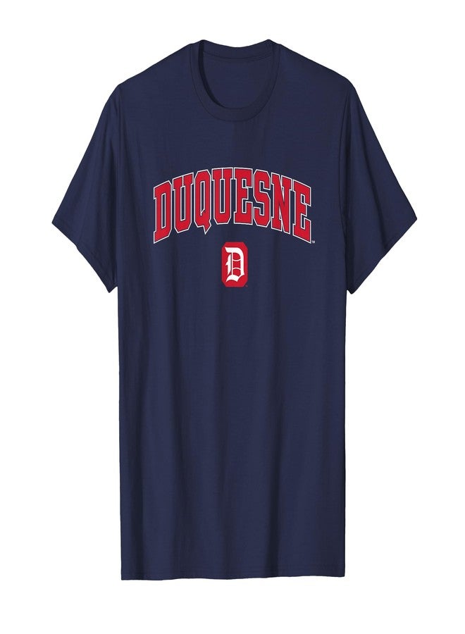 Elite Authentics Duquesne Dukes Arch Over Navy Officially Licensed T-Shirt - Image 1