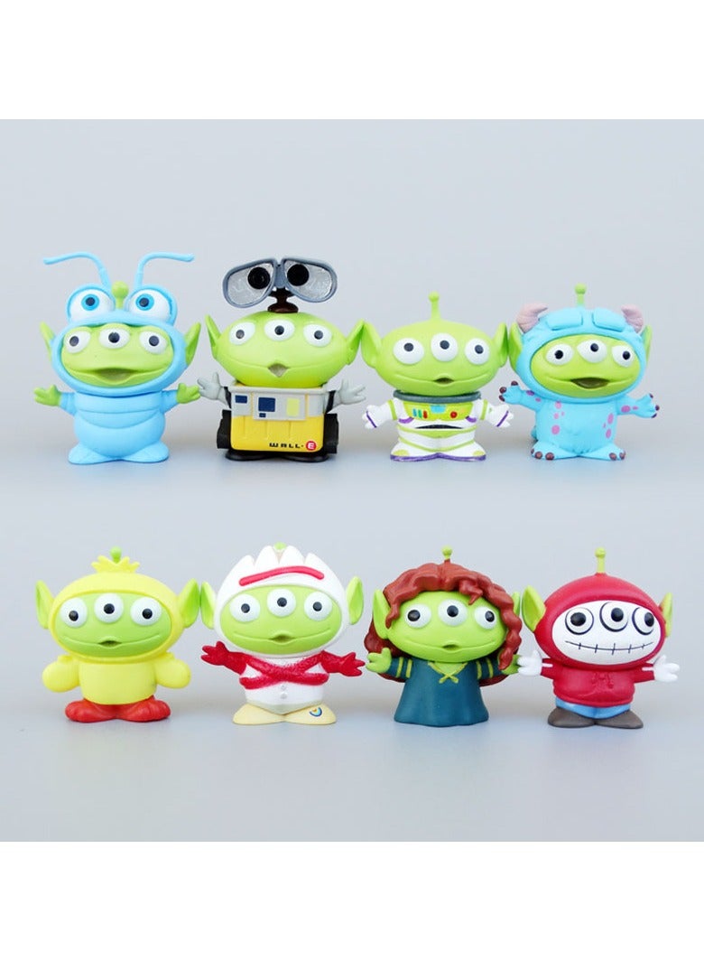 عام ثمانية دمى لعبة الوحوش الثلاثة أعين من حفلة الألعاب. هذه الدمى تحمل تصميم وهمي لوحوش ذات ثلاث أعين يرتدون ملابس متعددة النمطيات. وهي يمكن استخدامها كزخارف مكتبية أو كزخارف غرف أو كزخارف سيارات بفضل أشكالها الجميلة واللطيفة. - Image 1