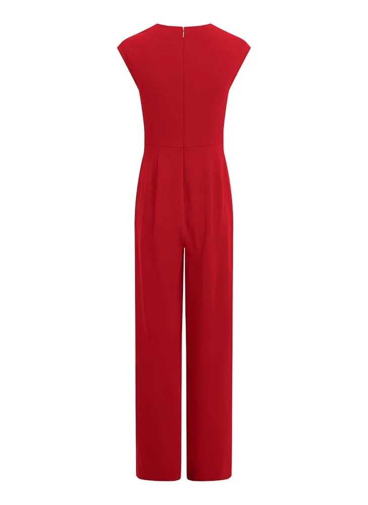 CALVIN KLEIN Crepe Twist High Waist Jumpsuit