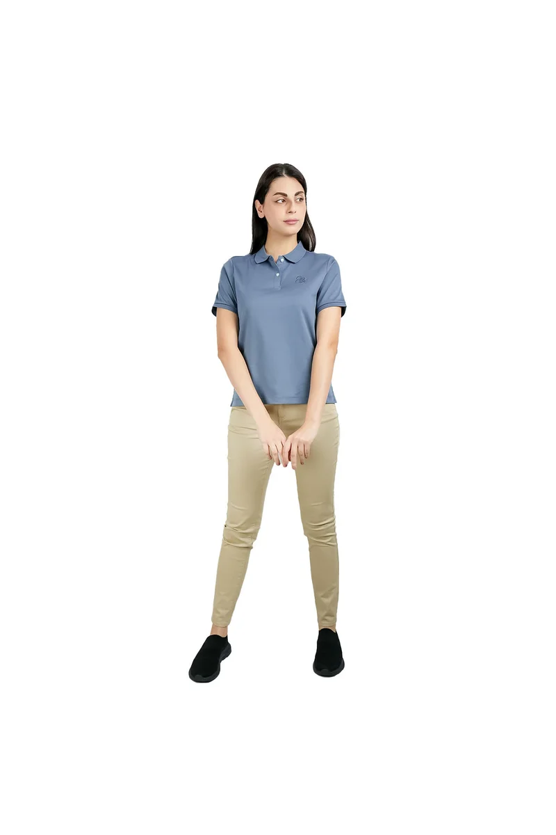 GIORDANO Gray Liquid Touch Polo for Women
