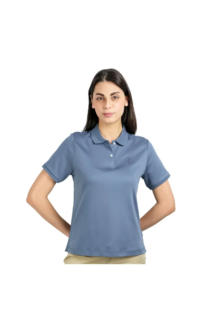 GIORDANO Gray Liquid Touch Polo for Women