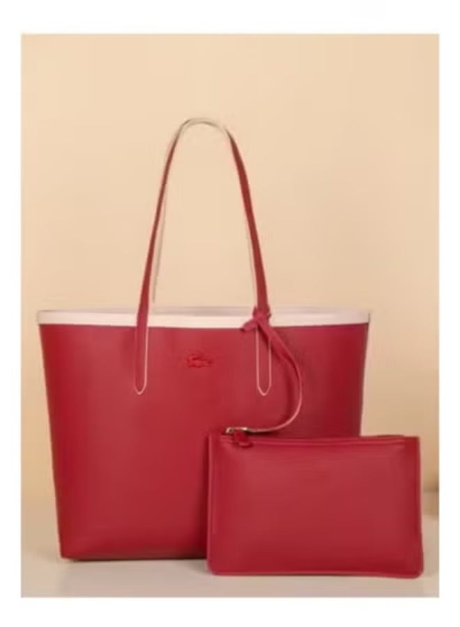 لاكوست حقيبة يد نسائية من LACOSTE ثنائية الوجه واللون - كبيرة السعة - عصرية ومتعددة الوظائف - حقيبة كتف - Image 2