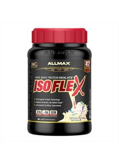 AllMax Nutrition ISOFLEX Whey Protein Powder, Whey Protein Isolate, 27g Protein, Birthday Cake, 2 Pound  - Image 1