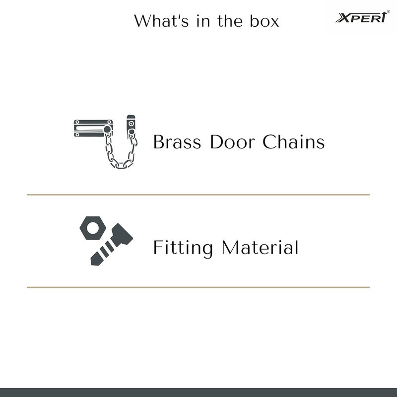 Xpert S.S Door Chain Brass with Latch by , 1Pc Works Chain Lock for Door, & Door Lock, Door Locks for Main Door, Door Chain Lock for Main Door, Safety Lock for Door, Inside Main Door Locks for Home - Image 5