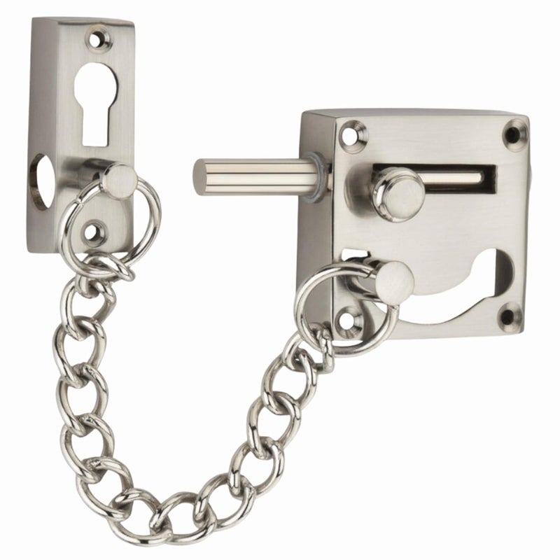 Xpert S.S Door Chain Brass with Latch by , 1Pc Works Chain Lock for Door, & Door Lock, Door Locks for Main Door, Door Chain Lock for Main Door, Safety Lock for Door, Inside Main Door Locks for Home - Image 1