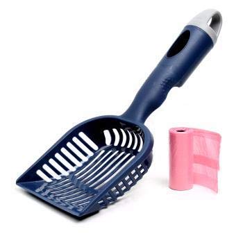 The DDS Store Cat Litter Scoop with 15 pcs Poop Bag, Plastic Litter Scooper with Eco-Friendly PP Material, Durable Litter Sifter Scoop - Designed for Easy Sifting (Color May Vary) (Single Pack) - Image 3