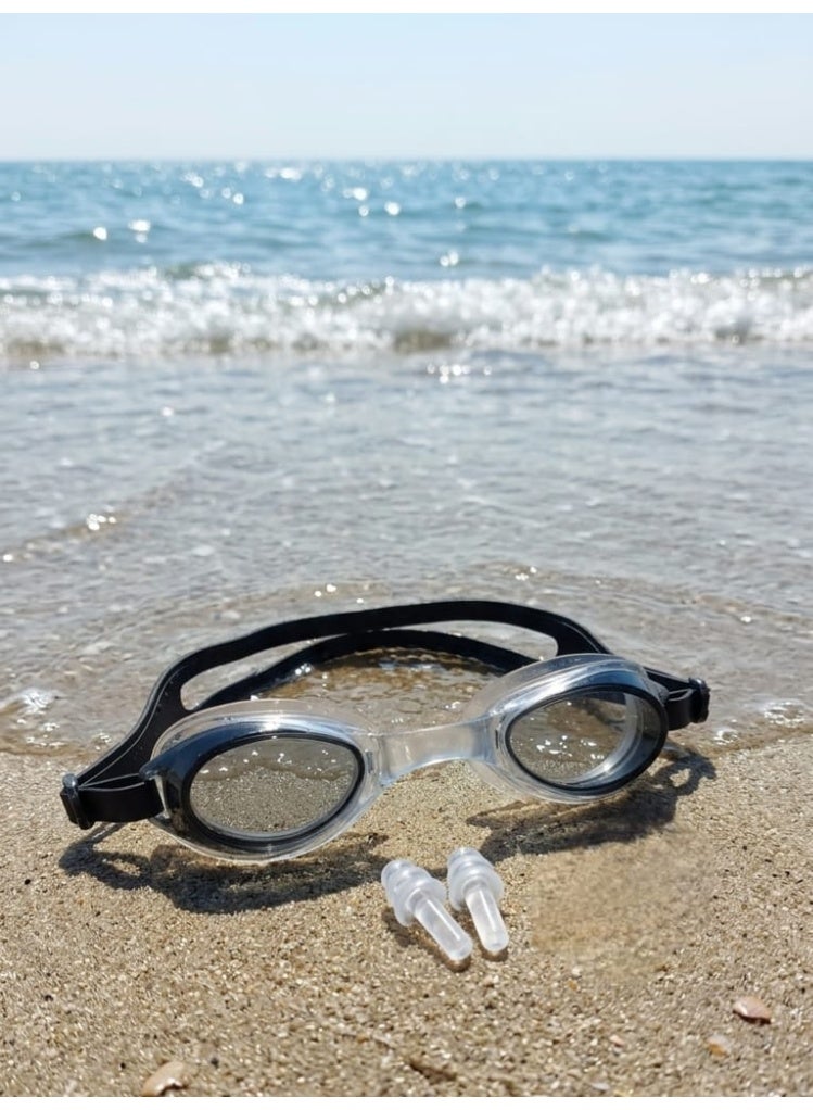 Professional Swimming Goggles for Adults & Kids  – Anti-Fog, Leak-Proof Polycarbonate Lenses with 100% UV Protection | Includes Earplugs & Premium Hard Case (Light Blue) - Image 4