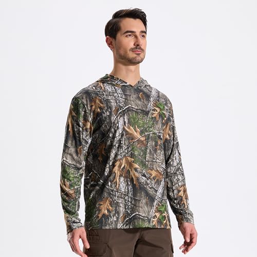 LOOGU Men’s Hunting Camo Shirt Lightweight, Camouflage Shirts for Men Long Sleeve Shirt for Fishing Hiking Camping - Image 2