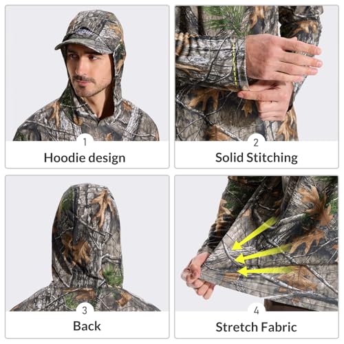 LOOGU Men’s Hunting Camo Shirt Lightweight, Camouflage Shirts for Men Long Sleeve Shirt for Fishing Hiking Camping - Image 4