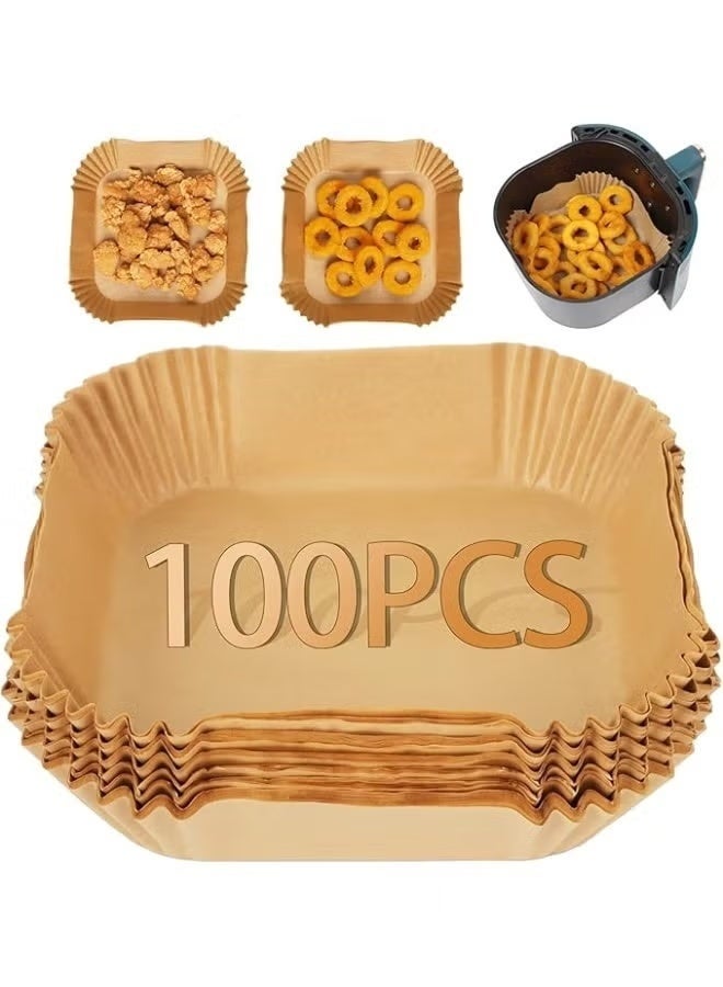 ورق قلاية هوائية غير لاصق مربع صغير 100 قطعة للاستخدام مرة واحدة - Image 3