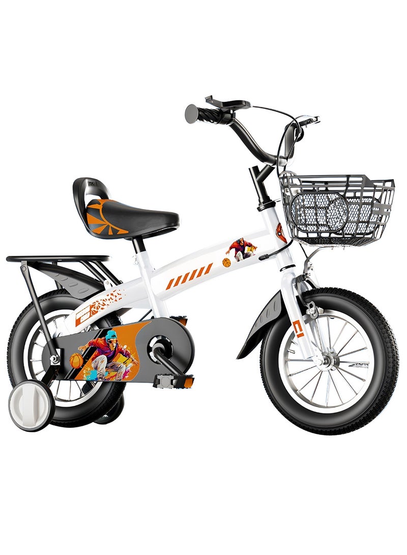 MaBaby 12 Inch Bicycle Bike For Kids Bike For Kids With Passenger Rear Seat Children's Bicycle Adjustable Seat Kids Bike For 2.5-4.5 Years Boys And Girls - Image 1