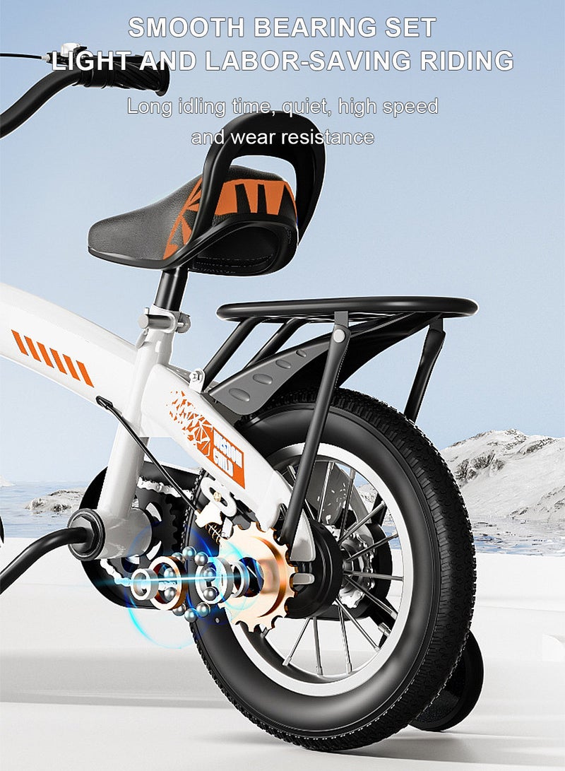 MaBaby 12 Inch Bicycle Bike For Kids Bike For Kids With Passenger Rear Seat Children's Bicycle Adjustable Seat Kids Bike For 2.5-4.5 Years Boys And Girls - Image 3