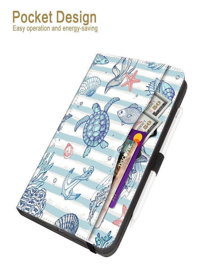 Vimorco Case for iPad (A16) 11th Generation 2025, for iPad 11th/10th Generation Case, Pencil Holder & Hand Strap & Pocket, Multiple Stand Protector PU Leather Cover, Auto Wake/Sleep, Marine Animal - Image 5