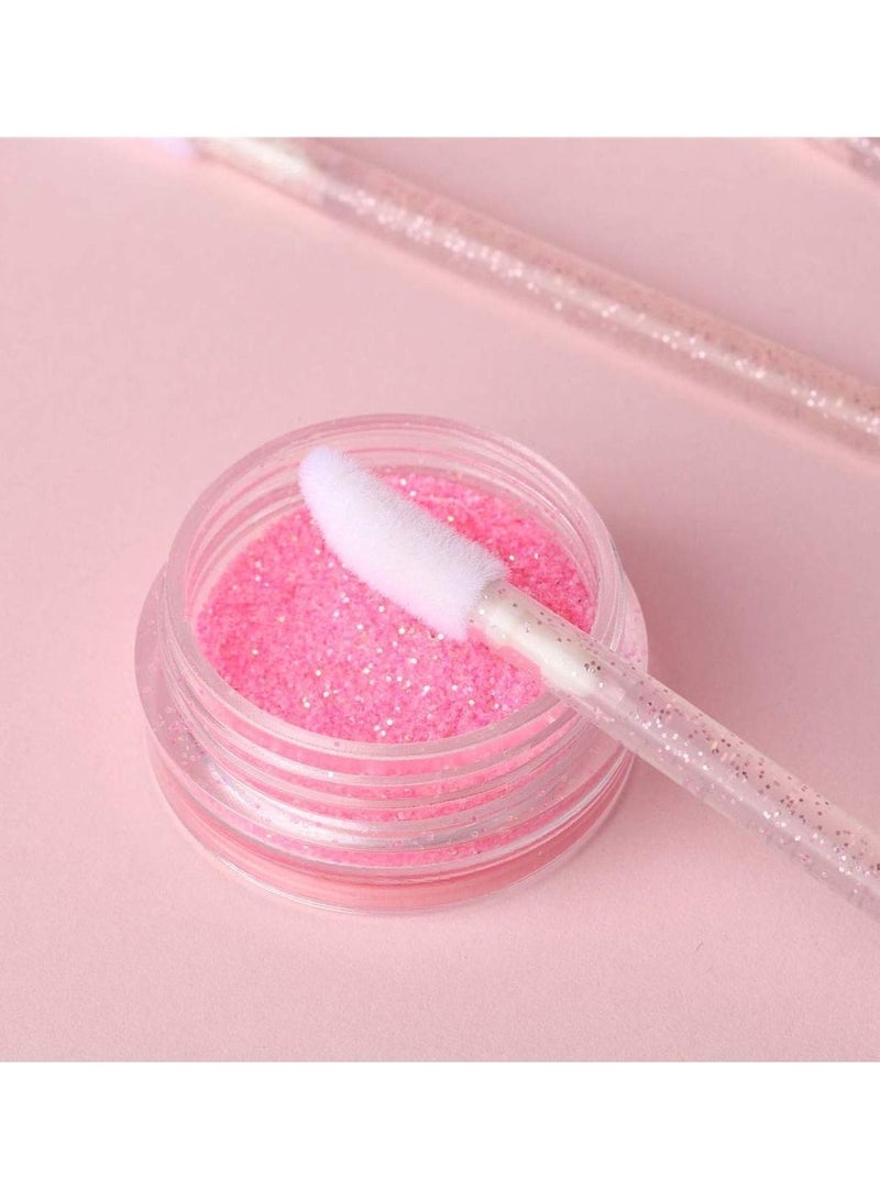 Y&D SYOSI 100 Pcs Disposable Crystal Lip Brushes Make Up Lipstick Gloss Wands Eyeshadow Applicator Tool Makeup Beauty Kits (Pink)  - Image 4