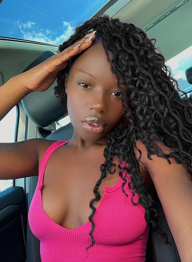شعر كروشيه Goddess Locs بطول 12 بوصة، 6 عبوات، شعر كروشيه صناعي للنساء، شعر كروشيه مُجهز مسبقًا، وصلات شعر ناعمة على طراز River Locs (6 عبوات، 1B#) - Image 1