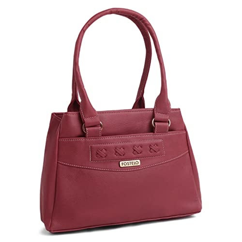 Fostelo Women's Kanye Nest Satchel Tote Handbag for Women | Ladies Purse | Stylish Shoulder Bag | Gift For Women | Maroon - Image 1