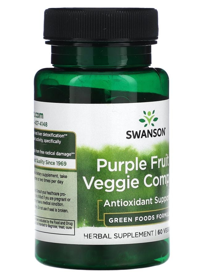 SWANSON Purple Fruit & Veggie Complex 60 Veggie Caps - Image 2