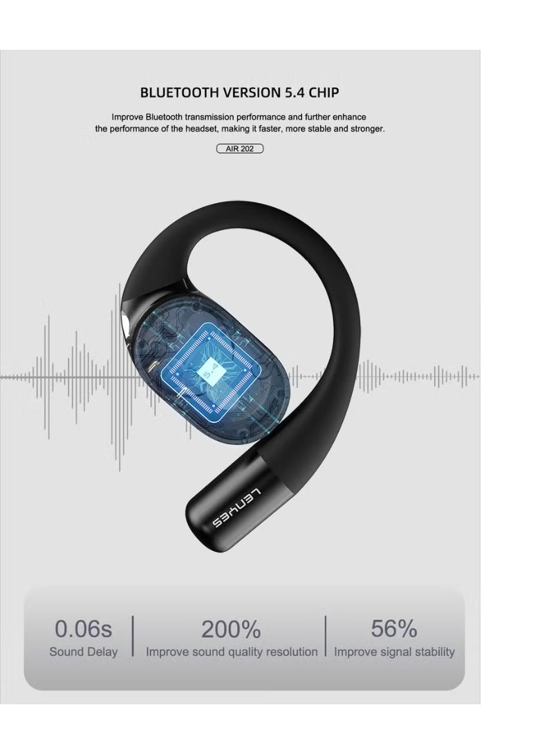 LENYES AIR202 Bluetooth 5.3 Open-Ear Wireless Headphones with Air Conduction Technology - Image 4