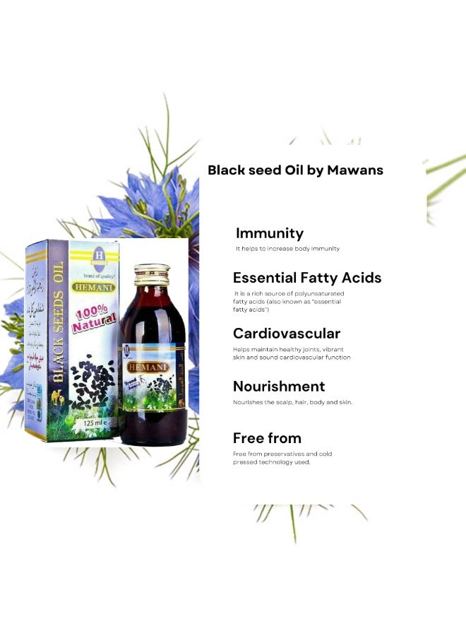 Hemani 100% Natural Black Seed Oil 125ml | Cold-Pressed | Multi-Use Oil for Health, Skin & Hair - Image 2