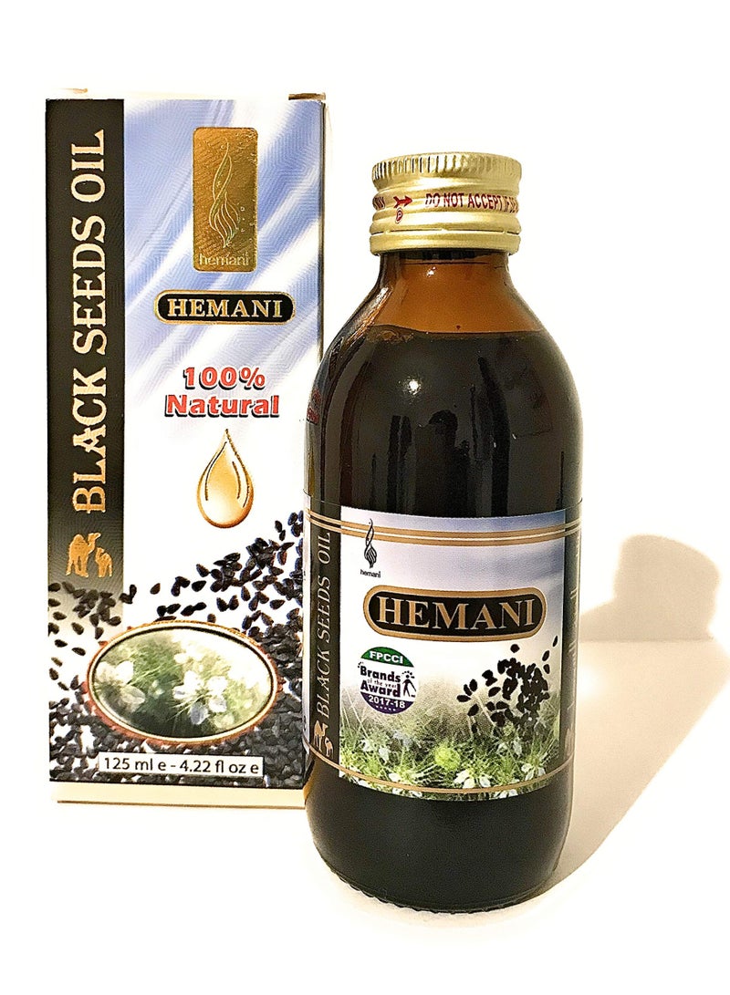 Hemani 100% Natural Black Seed Oil 125ml | Cold-Pressed | Multi-Use Oil for Health, Skin & Hair - Image 1