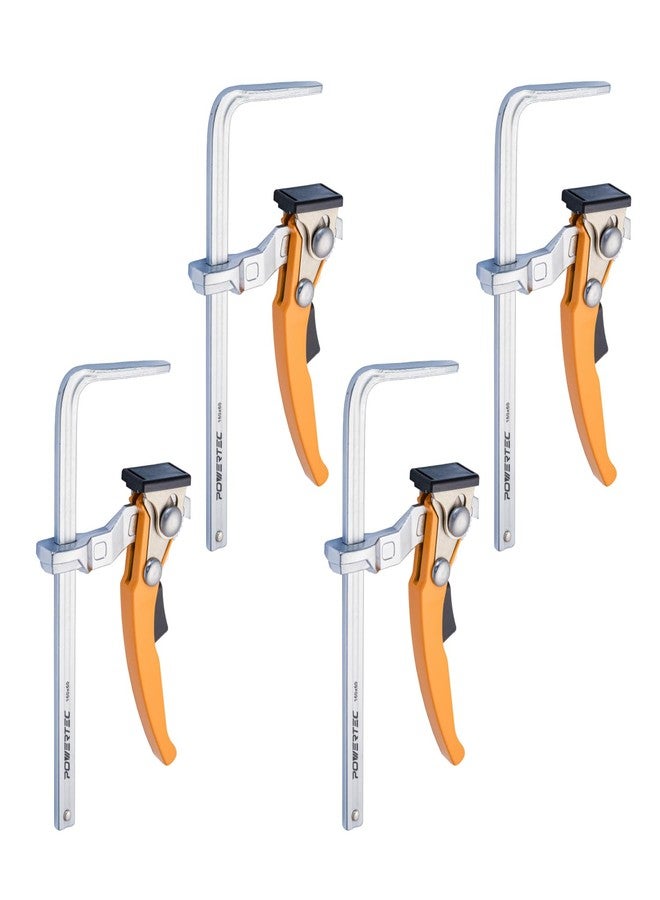 باورتيك مشبك طاولة سريع الفك بسقاطة POWERTEC 71542-P2 لنظام MFT ونظام السكك الحديدية التوجيهية، سعة 7 بوصات (178 مم) × عمق الحلق 2-3/8 بوصة، عبوة من 4 قطع - Image 1