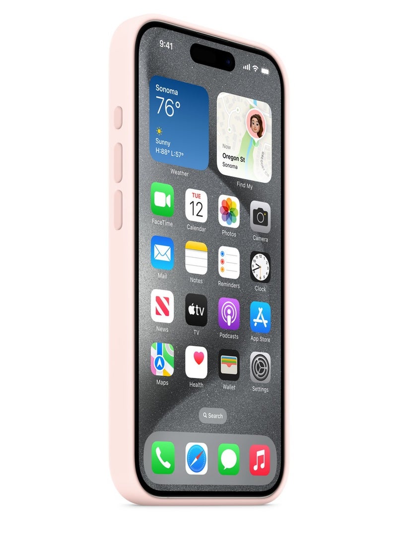 غطاء خلفي لجهاز آيفون 15 مع حماية كاملة للكاميرا وزوايا معززة باللون الوردي - Image 3