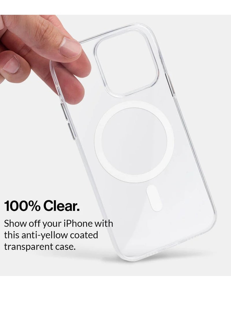 Slim Transparent MagSafe Case for iPhone 15 Pro Max   Hybrid Shockproof Protection - Image 3