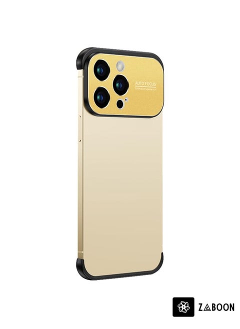 Protective Case Cover For iPhone 13 Pro Max Metal Large Window + TPU Corners Phone Protective Frame