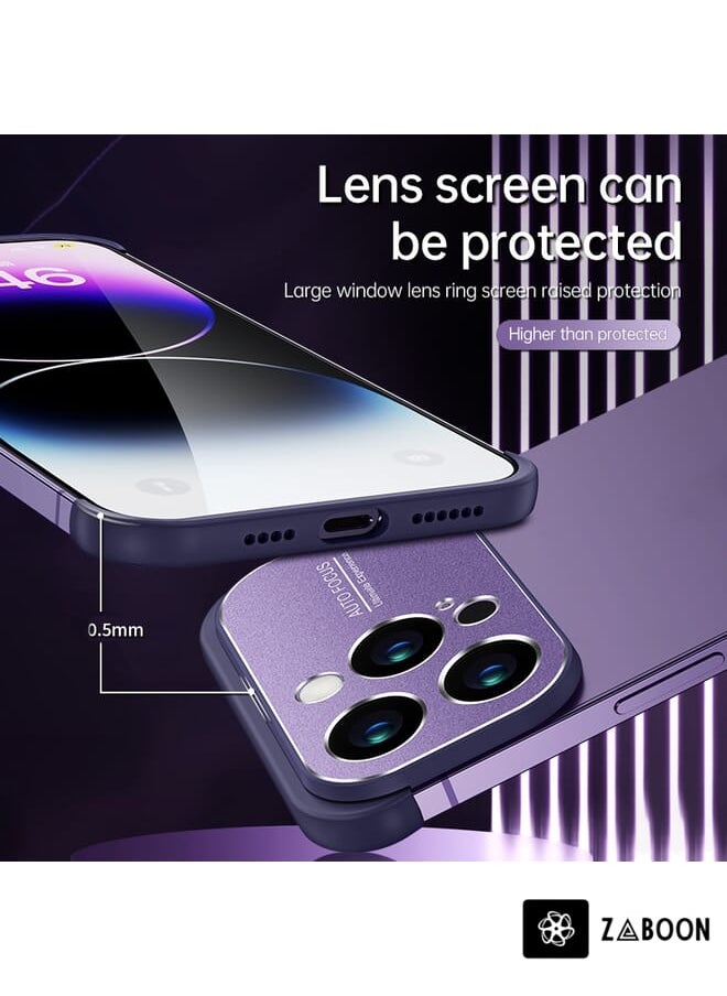 Protective Case Cover For iPhone 13 Pro Max Metal Large Window + TPU Corners Phone Protective Frame