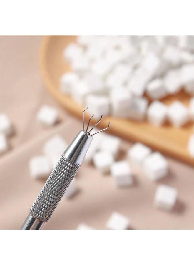 100 pieces of soft nail sponges are ideal for gradient colors, nail art sponge strips with a grip pen, flower-shaped nails, nail sponges, gradient color nail brushes, nail art tools and supplies, and home and salon nail art accessories. - Image 5