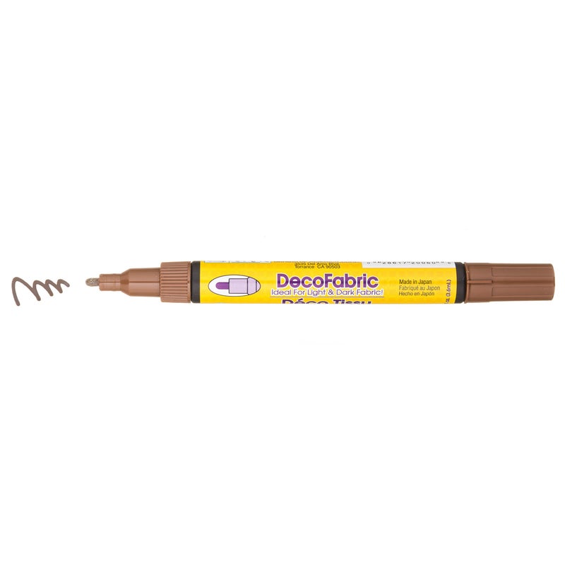 Marvy Uchida Uchida 222-C-6 Marvy Deco Fabric Fine Point Tip Marker, Brown - Image 2