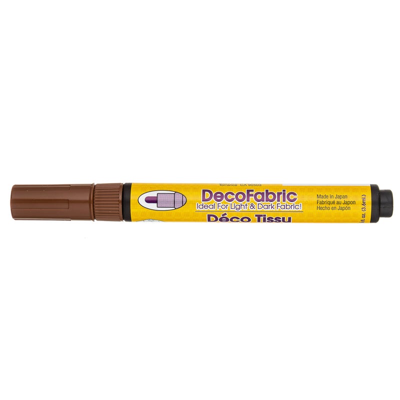 Marvy Uchida Uchida 222-C-6 Marvy Deco Fabric Fine Point Tip Marker, Brown - Image 1