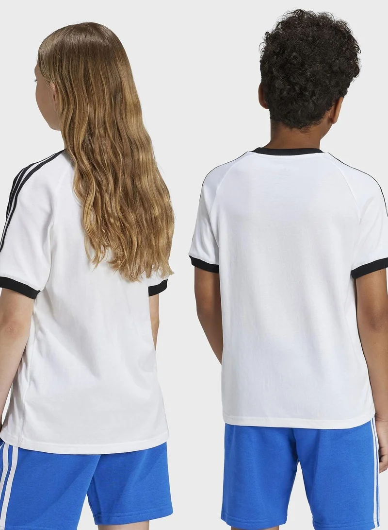 adidas تيشيرت أطفال أوريجينالز بثلاث خطوط أبيض