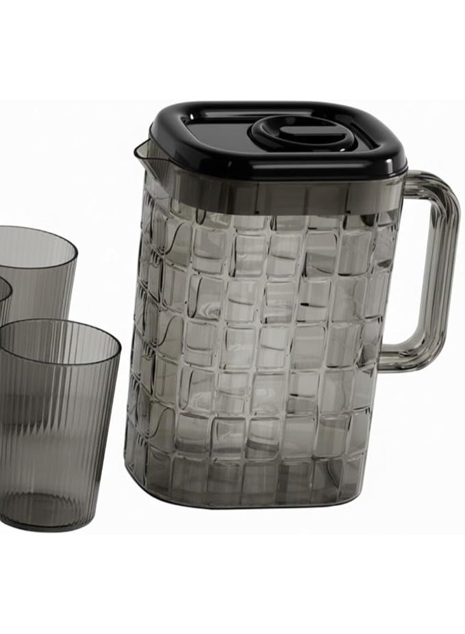 Acrylic decanter with 2 cups – a practical and lightweight beverage serving set with an elegant design for everyday use HR (Famia) - Image 1