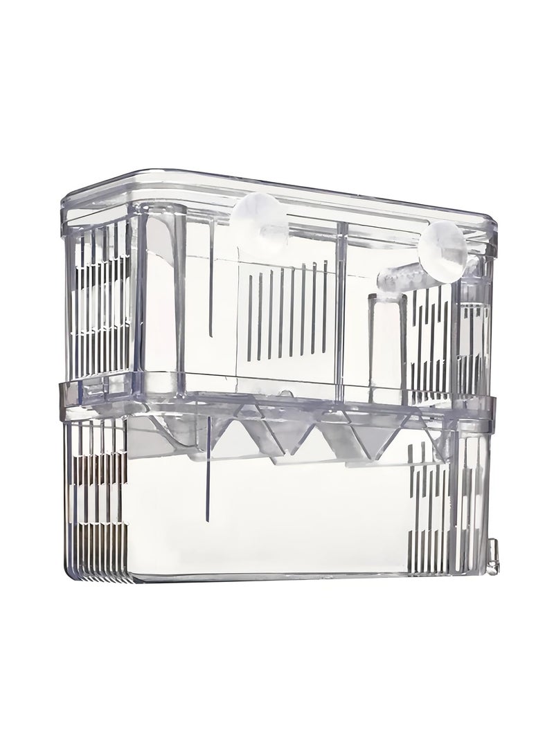 Generic Pneumatic Type Aquarium Fish Breeder Box for Hatchery Perfect Isolator for Aggressive Fish Injured Fish Small Fish Shrimp Clownfish (Large)  - Image 1