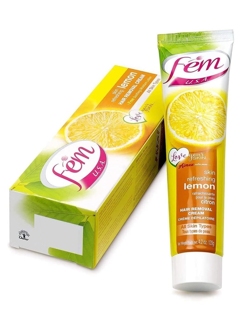 فيم كريم إزالة الشعر المنعش للبشرة بالليمون 120 غ - Image 1
