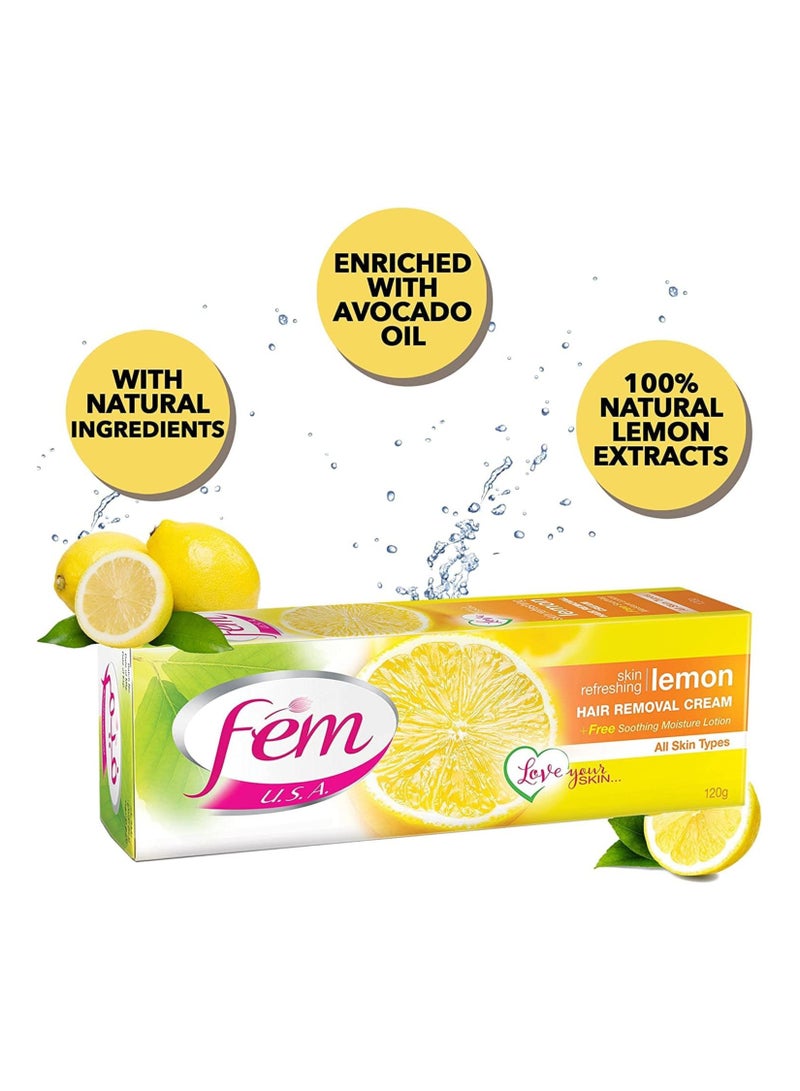 فيم كريم إزالة الشعر المنعش للبشرة بالليمون 120 غ - Image 3