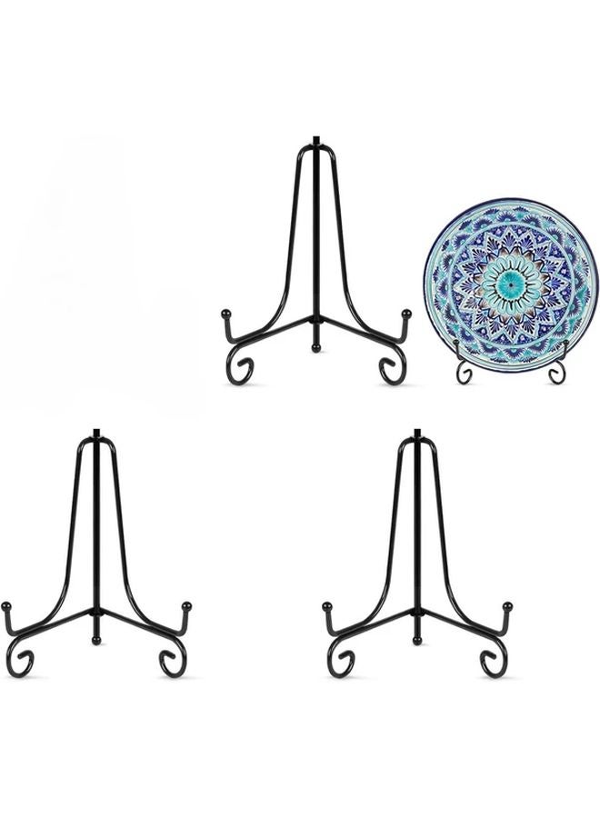3 Packs 4in Black Iron Easel Stand Set Vintage Style Display Holder For Frames - Image 2
