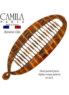 CAMILA Camila Paris CP3097 French Large Banana Clip Hair Comb, Flexible Banana Clips Hair for Thick Hair Ponytail Holder Interlocking Banana Hair Clips Styling Hair Banana Clips for Women Made in France  - Image 2