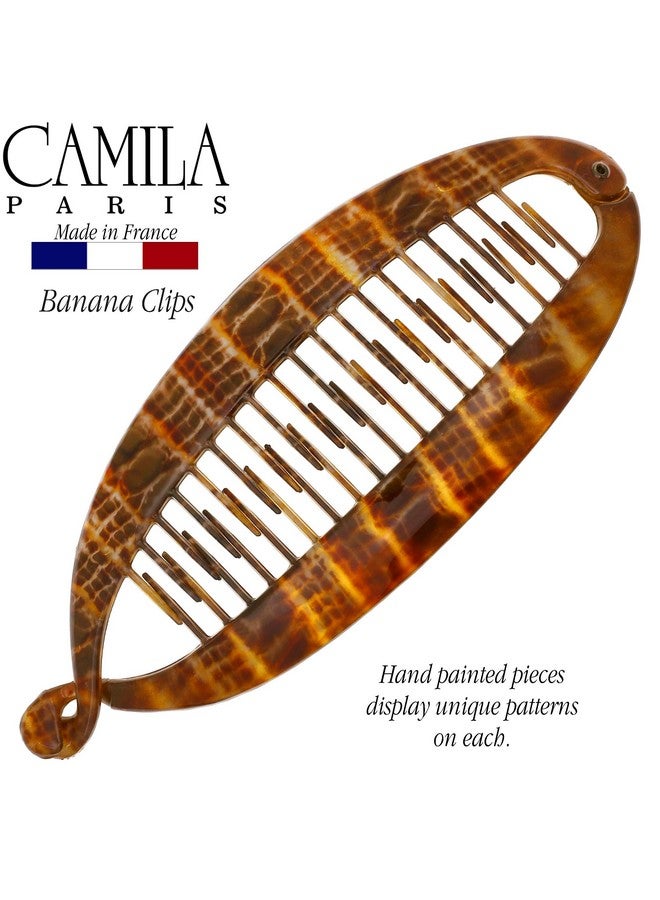 Camila Paris CP3097 French Large Banana Clip Hair Comb, Flexible Banana Clips Hair for Thick Hair Ponytail Holder Interlocking Banana Hair Clips Styling Hair Banana Clips for Women Made in France - Image 2