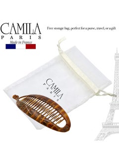 CAMILA Camila Paris CP3097 French Large Banana Clip Hair Comb, Flexible Banana Clips Hair for Thick Hair Ponytail Holder Interlocking Banana Hair Clips Styling Hair Banana Clips for Women Made in France  - Image 5