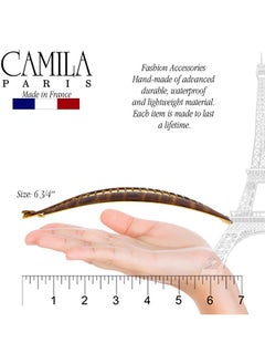 CAMILA Camila Paris CP3097 French Large Banana Clip Hair Comb, Flexible Banana Clips Hair for Thick Hair Ponytail Holder Interlocking Banana Hair Clips Styling Hair Banana Clips for Women Made in France  - Image 3