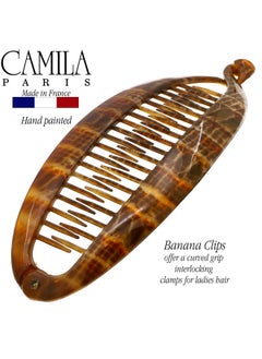 CAMILA Camila Paris CP3097 French Large Banana Clip Hair Comb, Flexible Banana Clips Hair for Thick Hair Ponytail Holder Interlocking Banana Hair Clips Styling Hair Banana Clips for Women Made in France  - Image 4