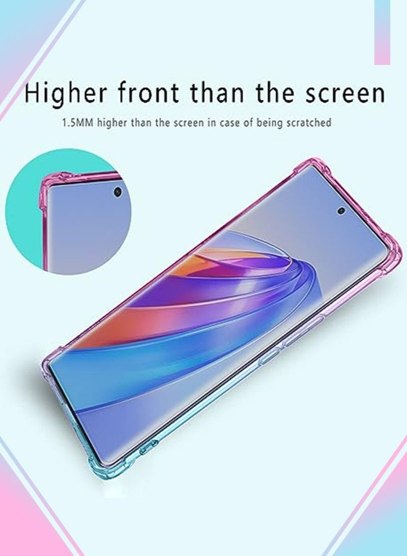 TEAM LUXURY Honor X9a 5G / Honor Magic5 Lite 5G Case Slim Shock Absorption Flexible TPU Soft Edge Bumper with Reinforced Corners Multicolor Gradient Protective Cover - Image 5